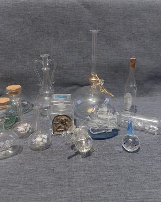 Miniature Vetro , Cristallo e Argento 925 Anni 60