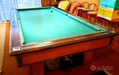 BILIARDO HARTES USATO + RASTRELLIERA STECCHE PALLE