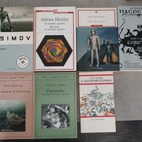 Blocco di libri di fantascienza e fantasy