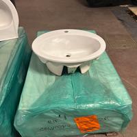 Lavabo ovale da incasso nuovo 53x61x23