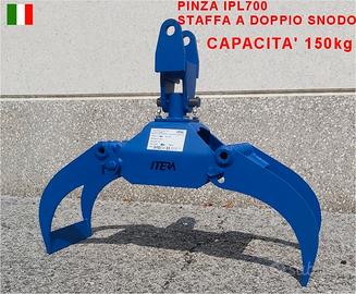 Pinza Legna IPL700 apertura 70cm+STAFFA doppio sno