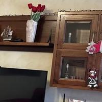 Parete attrezzata legno massello