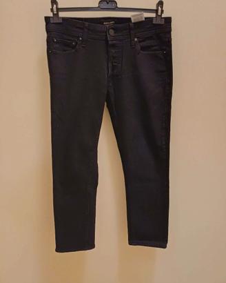 PANTALONE JACK&JONES NERO UOMO SLIM/GLENN TG 30/32