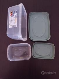 set 2 contenitori nuovi con coperchio