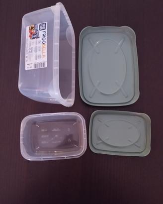 set 2 contenitori nuovi con coperchio