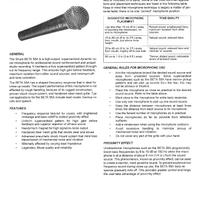 Manuale originale Shure Beta 58A - USA 2005