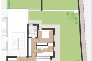 W8: Trilocale con terrazza e giardino a Montagna