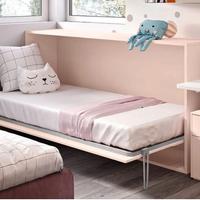 Letto a scomparsa singolo orizzontale PEONIA
