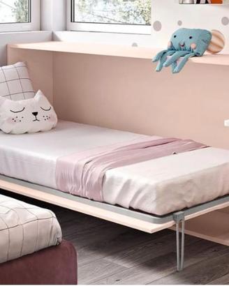 Letto a scomparsa singolo orizzontale PEONIA