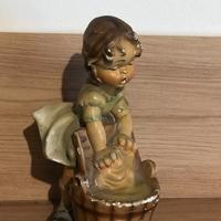 Statuina Bambina Lavandaia Vintage Anni 50 60