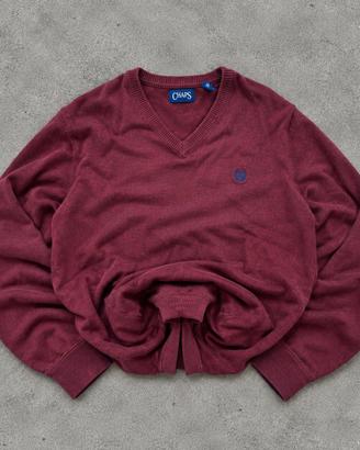 Chaps Ralph Lauren Maglione Uomo Bordeaux Vintage