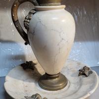 caraffa più  piatto in onice 
