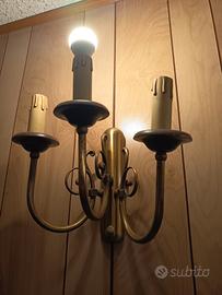 Coppia applique vintage a 3 luci