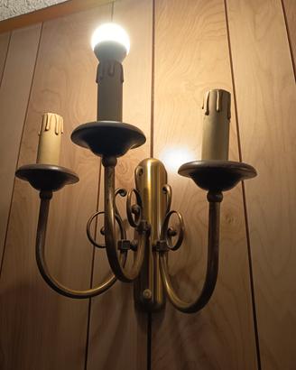 Coppia applique vintage a 3 luci