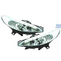 FARI PEUGEOT 207 06-12 LUCE DIURNA A LED FONDO CRO
