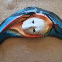 Maschera decorativa artigianale a luna