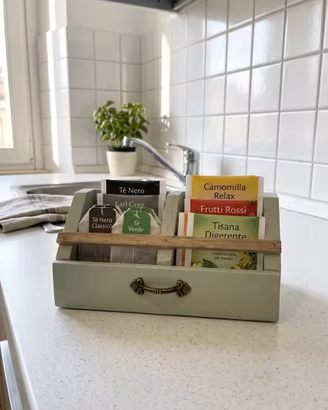 Organizzatore per Tea e Tisane shabby chic