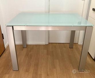 Tavolo Design Calligaris allungabile vetro acciaio