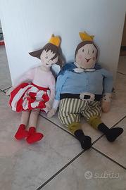 principessa e principe ranocchio pupazzi