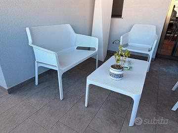 Salottino da esterno Nardi Net bianco, come nuovo