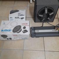 Impianto hi fi auto  amplificatore casse sub