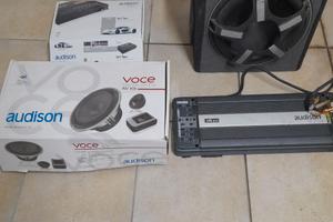 Impianto hi fi auto  amplificatore casse sub