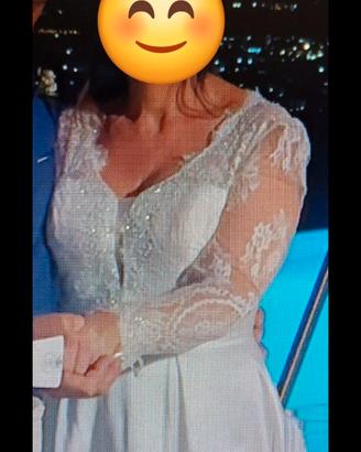 Abito sposa sartoriale mikado e pizzo chantilly