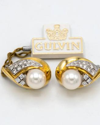 Orecchini oro giallo 18 kt con perle di mare GU.3
