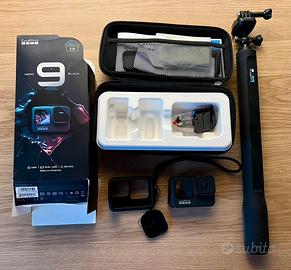 GoPro HERO9 + custodia + asta di prolunga