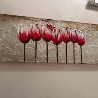 Tela con colori a rilievo