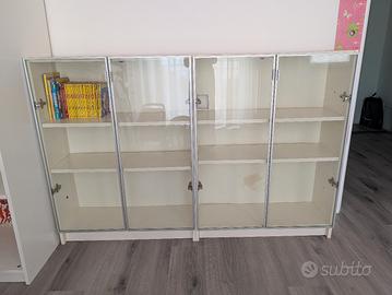2 librerie con ante in vetro Ikea Billy