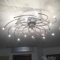 Lampadario moderno acciaio inox