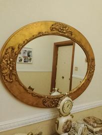 specchio con foglia oro