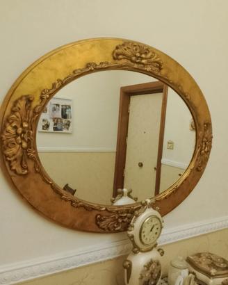specchio con foglia oro