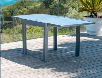 Tavolo di vetro e alluminio  LYRA II NATERIAL