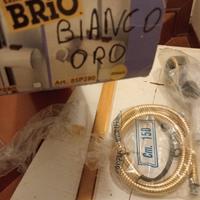 asta doccia bianco oro 