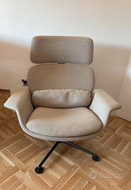 Poltrona Knoll KN 02 girevole e reclinabile
