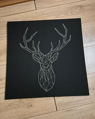 Quadro string art fondo nero