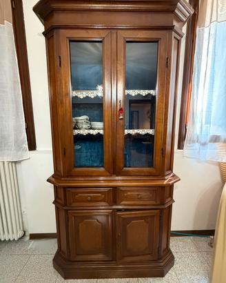 cristalliera credenza classica a doppio corpo