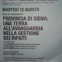 Volantino festa unita 2009 Siena pd gestione rifiu