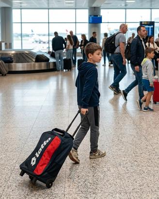 Zaino Trolley Lotto - Blu e Rosso - Ottime Condizi