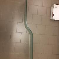 Mensola in vetro  satinato di design