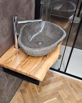 MENSOLE LAVABO IN ULIVO 