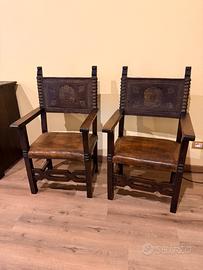 Coppia di poltrone antiche ‘800 restaurate