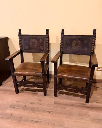 Coppia di poltrone antiche ‘800 restaurate