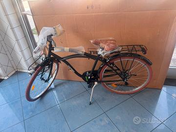bicicletta city Coppi 28" nero con portapacchi 