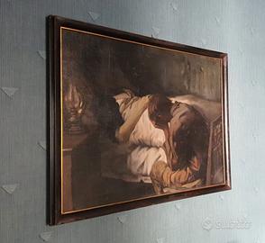 Quadro su tela: Madre Morente con bambino