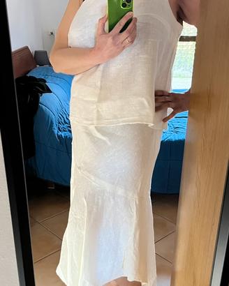 Completo in lino sartoria fatto a mano tg60/62IT