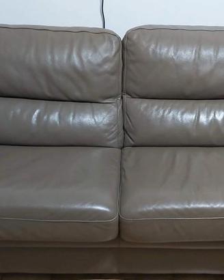 2 Divani in Vera  Pelle 2 e 3 posti Rosini Fango