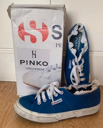 Superga Pinko blu e bianche